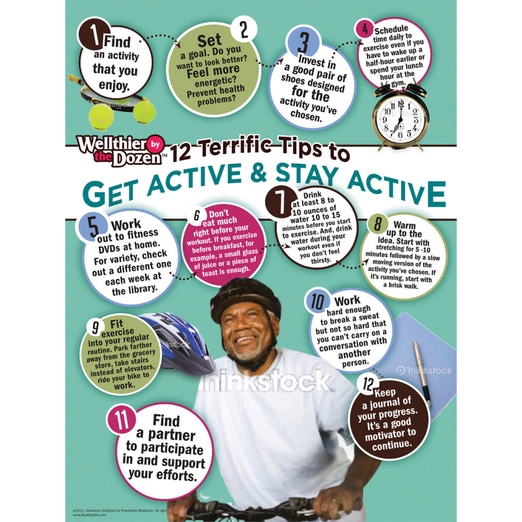 Wellthier by the Dozen™ – Get Active & Stay Active Poster – Well Warehouse